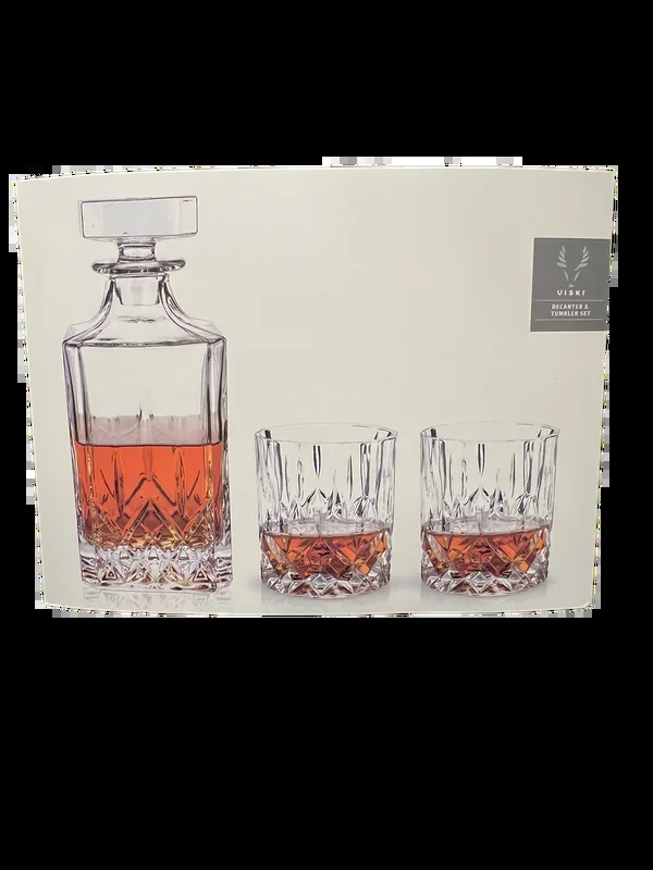 Viski Decanter & Tumbler Set 3 Piece