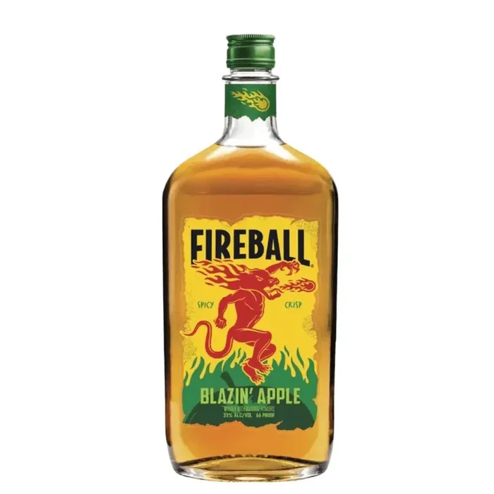 Whiskey Fireball 750ml Glass Blazin’ Apple