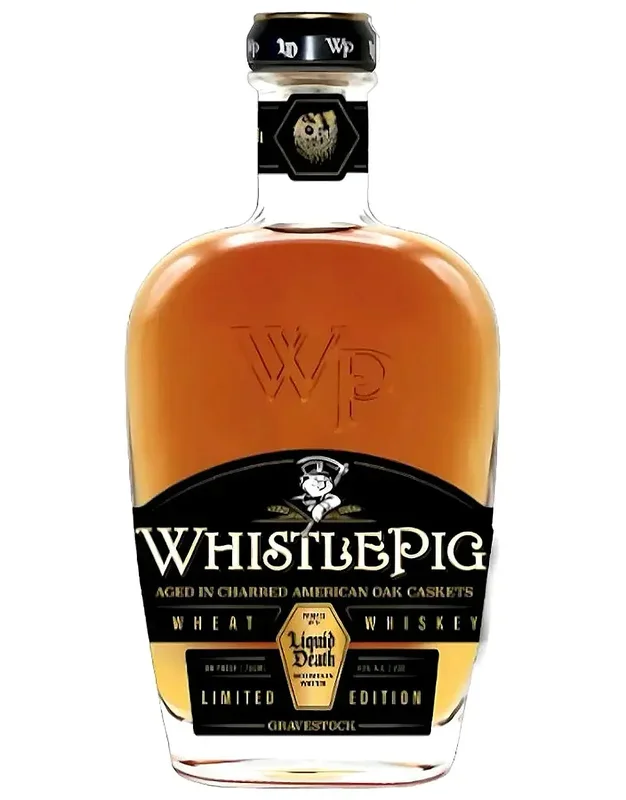 Whistlepig X Liquid Death Gravestock Wheat Whiskey