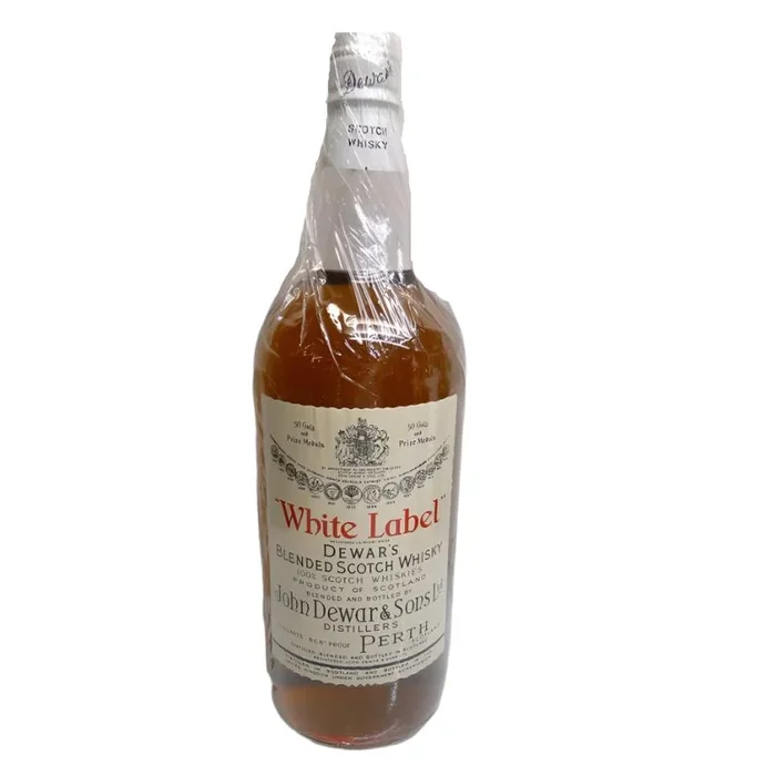 White Label John Dewar & Sons 1958 TIN CAP 43.4% Finest Scotch Whiskey | 1.13L
